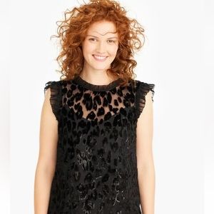 J Crew burnout velvet tank top